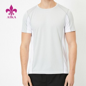 OEM Borong Polyester Quick Dry Fitness Clothing Men Custom Mesh Gym T Shirts