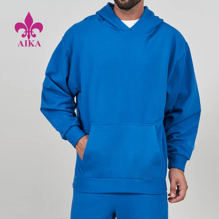 ຊ່ວງເວລາສັ້ນໆສຳລັບໂສ້ງກິລາທີ່ມີກະເປົ໋າ Zip Factory - ມາເຖິງການພິມໂລໂກ້ແບບລູກຄ້າຂາຍສົ່ງ 100% Cotton Plain Hoodie Pullover For Men – AIKA