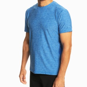 Gym T Shirts OEM 90% Polyester 10% Spandex Men Trail Sports T Shirt