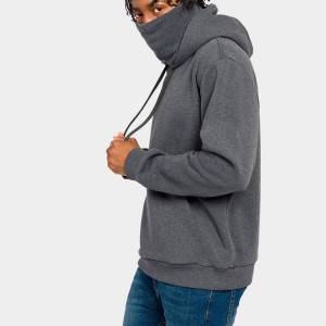 OEM спорт хувцас захиалгаар хөвөн энгийн фитнес яст мэлхий хүзүүтэй энгийн пуловер цамцтай эрэгтэй цамц