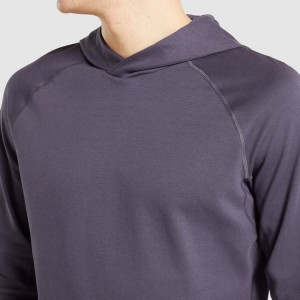 Nagykereskedés saját márkás Raglan Workout pulóver Sima sport pamut pulóverek férfiaknak