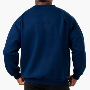 Custom na Wholesale magaan ang Cotton Spandex Plain Crewneck Sweatshirt Para sa Kasuotang Pang-gym ng Lalaki