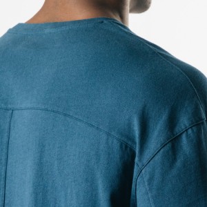 Camisetas de gran tamaño de ximnasia lisa de algodón suave de alta calidade para homes Impresión de logotipo personalizado