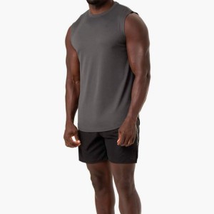 Висококвалитетна лагана мрежаста тканина прилагођена за штампање логотипа за мушкарце, обичне мајице без рукава