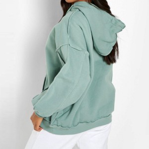 Hoge kwaliteit 100% katoen blanco workout pullover oversized hoodies voor dames