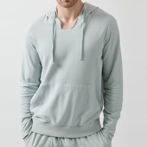 Bedst sælgende Engros Custom Raw Neck Blank Workout Pullovers Plain Hættetrøjer til mænd