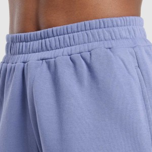 Shorts de moletom femininos personalizados com cintura elástica 60% algodão 40% poliéster