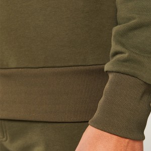 លក់ដុំដែលមានគុណភាពខ្ពស់ 50% កប្បាស 50% Polyester ធម្មតា Workout Crew Neck បុរសកីឡា Sweatshirts