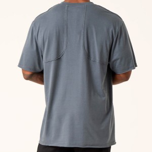 મોટા કદના ટી શર્ટ જથ્થાબંધ 100% કોટન બ્લેન્ક મેન ટી શર્ટ