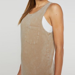 Nové módní velkoobchodní tílko na cvičení ze seprané bavlny Unisex pro muže