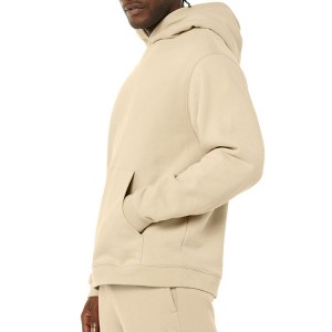 Groothandel aangepaste 400gsm katoen polyester oversized pullover blanco hoodies voor heren
