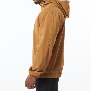 ຂາຍສົ່ງ Casual Pullover Custom Quarter Zipper Hoody Gym Windbreaker Jacket ສໍາລັບຜູ້ຊາຍ