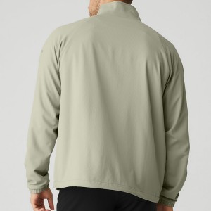 100% polyester Custom Front 1/4 Zipper Gym Sports Windbreaker Jacket foar manlju