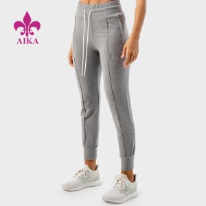 Pantaloni de sport stretch pentru damă, cu fermoar, buzunar, de calitate superioară, pantaloni de jogging slim fit pentru femei