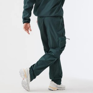 Прилагођене лагане полиестерске спортске панталоне са врпцом у струку за трчање за мушкарце