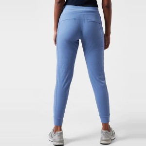 OEM ဒီဇိုင်း Drawstring Waist Track Pants ပေါ့ပါးသော Joggers အမျိုးသမီးများ ပါးလွှာသော Fit Sweatpants