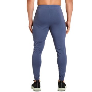 Veleprodaja, visokokvalitetne pamučne muške uske sportske hlače za vježbanje s džepom na patentni zatvarač