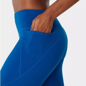 Novas leggings modernas com elástico de cintura alta e bolso de compressão para mulheres personalizadas para ioga