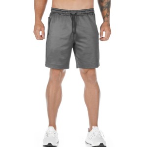 Shorts de corrida masculinos de poliéster para absorção de suor personalizados com cordão na cintura