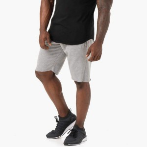 Groothandel op maat gemaakte French Terry Cotton Heren Workout Sports Sweat Shorts met zakken