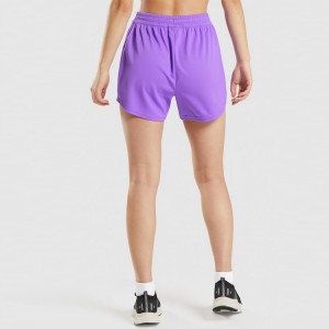 מחיר מפעל מכנסי ריצה קצרים מותניים אלסטיות ספורט אתלטי רופף רשת לנשים