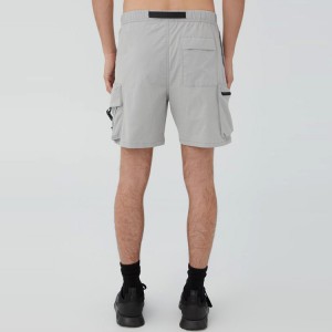 Short urbano de nylon masculino com estampa personalizada para academia com bolso cargo