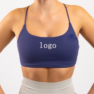 Engros Custom Sexy Skinny Straps Push Up U Neck Yoga Sports BH for kvinner