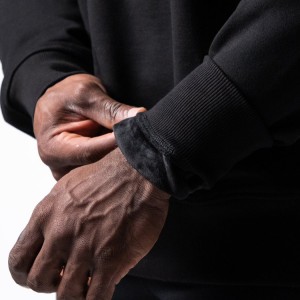 Visina Težina Baršun iznutra s prilagođenim logotipom s okruglim izrezom Muški puloveri za vježbanje