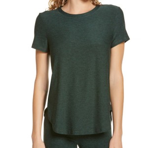 Engros Letvægts Hurtigtørrende Polyester Plain Gym T-shirts Brugerdefineret tryk til kvinder