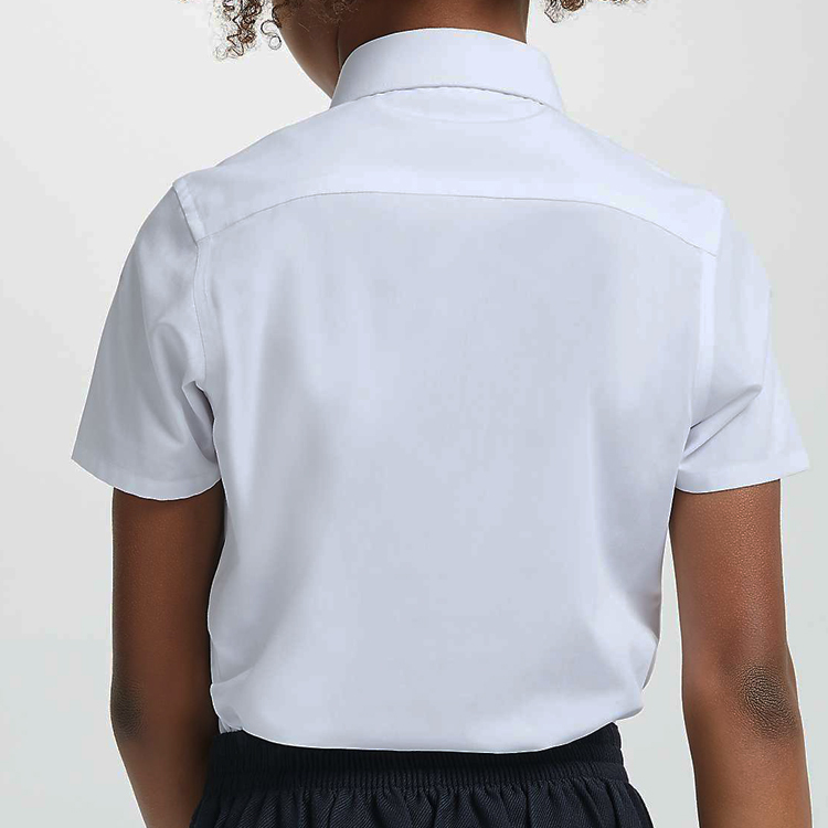 სკოლის პერანგები საბითუმო ვაჭრობა მორგებული თეთრი სტუდენტების უნიფორმა ტოპები