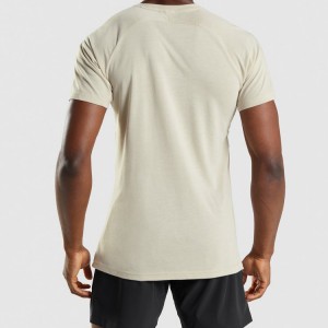 Оптові дихаючі спортивні футболки для чоловіків, однотонні бавовняні поліестерові футболки з індивідуальним логотипом
