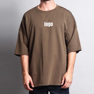Veleprodajna odjeća za fitness 100% pamuk, obična prazna majica s okruglim izrezom s prilagođenim logotipom za muškarce
