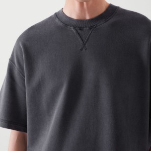 OEM थोक खाली ओभरसाइज जिम कपडा कस्टम लोगो 100% कपास पुरुष सादा कसरत खेल टी शर्ट