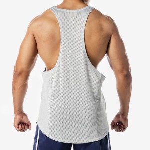 Mrežasta leđa po tvorničkoj cijeni Custom Logo Muscle Stringer Racer Back Muške majice bez rukava za teretanu