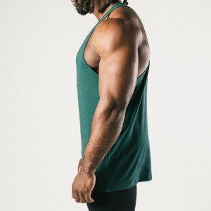 Engros Custom Logo Sportsklær Muscle Fit Pain Tank Tops Gym Running Stringer For Men