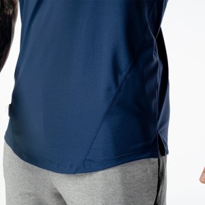 Športne hitro sušeče osnovne majice brez rokavov z logotipom po meri za moške