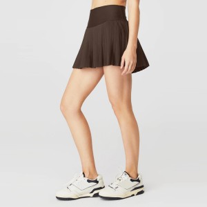 Vestido de tênis para meninas cintura alta treino por atacado shorts internos saias de tênis plissadas