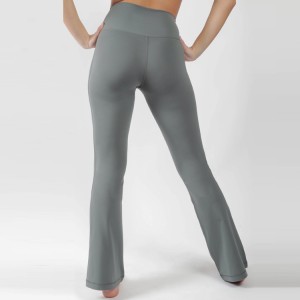 Prilagođene ženske hlače za jogu s V križnim pojasom visokog struka s širokim nogavicama za fitness