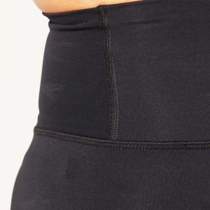 Panel de malla que absorbe a suor por xunto Logo personalizado Pantalóns de ioga de cintura alta para mulleres