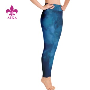 OEM Ramah Lingkungan High Waist Workout Tie Dye Olahraga Wanita Yoga Celana Ketat Kebugaran Legging