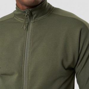 I-Wholesale Eyangaphandle Isiko ILogo Slim Fit Full Zip Up Gym Sports Hoodie Jacket For Men