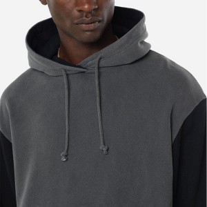 Veshje të personalizuara dimërore me etiketa private me kapuç me kapuç për meshkuj, 100% pambuk me bllok bosh për meshkuj