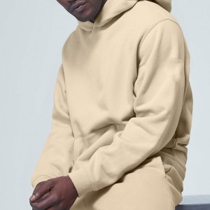 Velkoobchodní zakázková 400g bavlněná polyesterová oversize svetr s kapucí pro muže