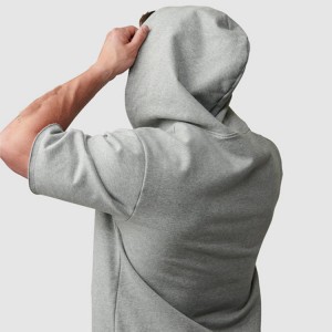 Fabrieksprijs t French Terry Cotton Plain Shorts Sleeve Blank Gym Hoodies voor heren