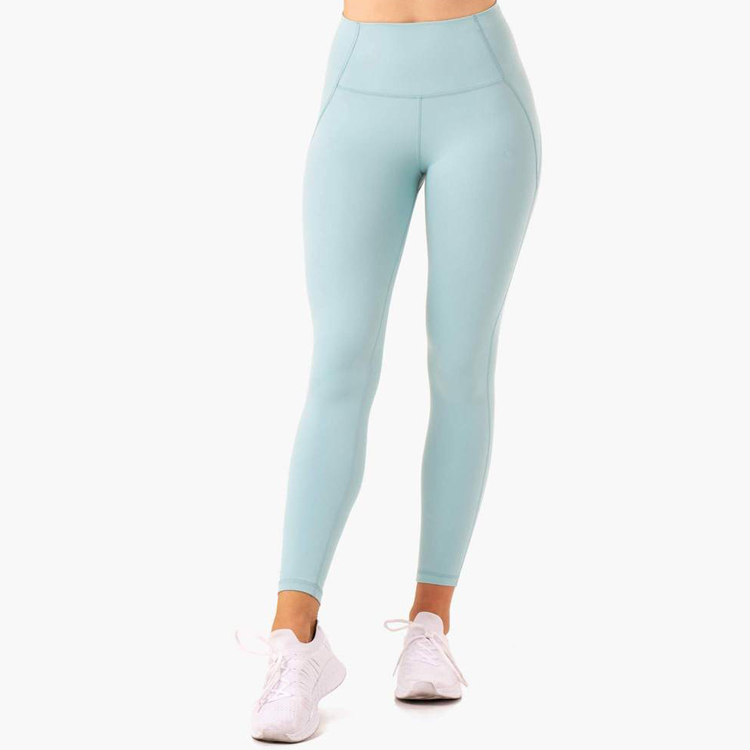 Bộ đồ theo dõi tùy chỉnh có uy tín cao - Nhà sản xuất OEM Polyester Spandex Phụ nữ Eo cao Túi tập thể dục Nén Xà cạp Yoga - AIKA