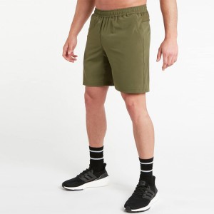 Wholesale Sweat Wicking Elastic Waist Mesh Panel Men Gym Athletic Shorts na May Zipper Pocket