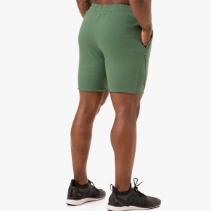Wholesale French Terry Cotton Men Gym Sports Track Sweat Shorts Uban sa Pocket