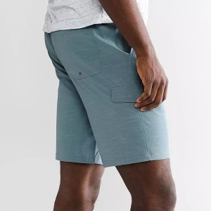 Harga Pabrik Serut Pinggang Custom Label Workout Cotton Cargo Shorts For Men