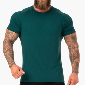 Custom Logo Polyester Body Building Vanlig Fitness Blank Sports Gym T-skjorter For Man