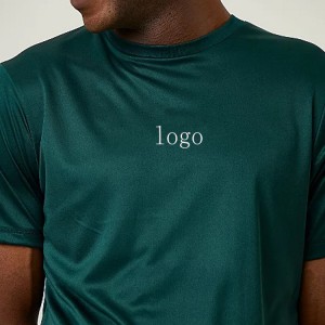 Engros lettvekts 92 polyester 8 spandex tilpasset vanlig treningssport T-skjorter for menn
